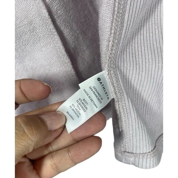 Athleta Womens Sweater Lilac Purple Nirvana Wrap Cardigan Waterfall Hooded Small - Picture 8 of 10